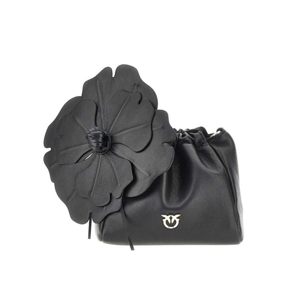 Pinko Women Nappa Leather Bucket Bag With Flower